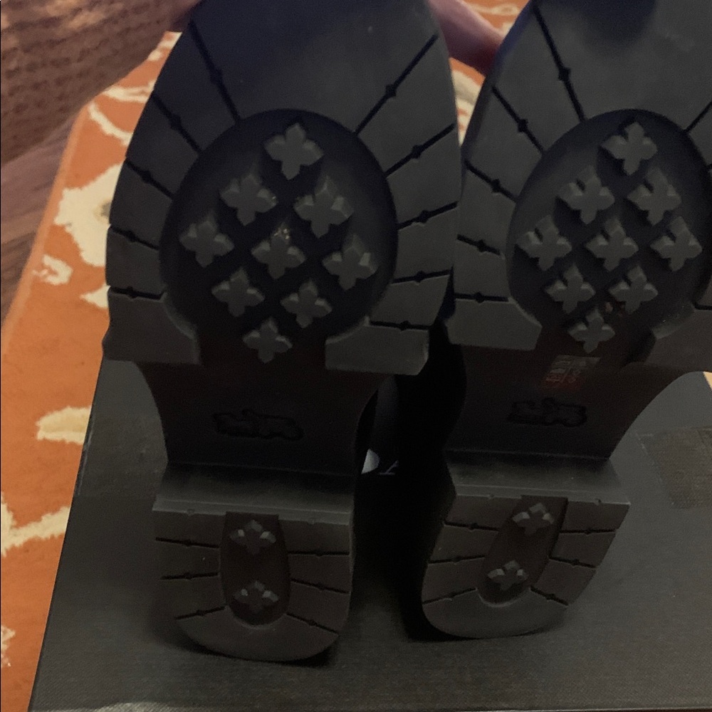 COACH Lenora Black Leather Booties - Picture 2 of 5